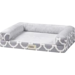 Friends Forever Harper Orthopedic Couch Bolster Sofa With Removable Cover Cat & Dog Bed, Grey -Cozy Paws 851342 PT1. AC SS1800 V1683834958