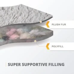 Friends Forever Luna Donut Faux Fur Cozy Cave Covered Dog Bed With Hooded Blanket -Cozy Paws 851382 PT5. AC SS1800 V1683834926