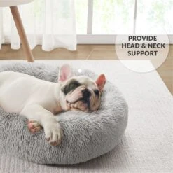 Friends Forever Serena Calming Oval Cuddler Bolster With Memory Foam Dog & Cat Bed -Cozy Paws 851518 PT1. AC SS1800 V1683836206