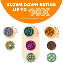 Outward Hound Fun Feeder Interactive Dog Bowl, Orange -Cozy Paws 85929 PT1. AC SS1800 V1694440056