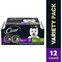 Cesar Classic Loaf In Sauce Top Sirloin & Grilled Chicken Flavors Variety Pack Grain-Free Small Breed Adult Wet Dog Food Trays -Cozy Paws 86452 PT2. AC SS1800 V1695653116