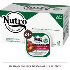 Nutro Grain-Free Simmered Beef & Potato Stew Cuts In Gravy Adult Wet Dog Food Trays -Cozy Paws 86740 PT2. AC SS1800 V1691418830