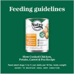 Nutro Grain-Free Premium Loaf Slow Cooked Chicken, Potato, Carrot & Pea Recipe Grain-Free Canned Adult Wet Dog Food -Cozy Paws 86747 PT6. AC SS1800 V1691422012