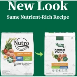 Nutro Natural Choice Healthy Weight Large Breed Adult Chicken & Brown Rice Recipe Dry Dog Food -Cozy Paws 86810 PT2. AC SS1800 V1691418395