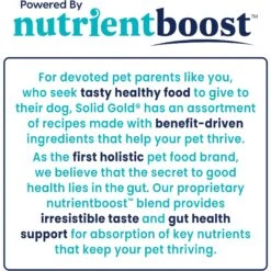 Solid Gold NutrientBoost Mighty Mini Gut Health Small & Toy Breed Grain-Free Chicken, Chickpea & Pumpkin Dry Dog Food -Cozy Paws 870430 PT5. AC SS1800 V1695999085
