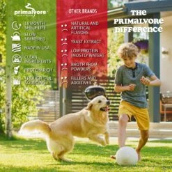 Primalvore Grass-Fed Beef Bone Broth With Collagen + Turmeric Dog & Cat Food Topping, 12-oz Bag, 6 Count -Cozy Paws 871286 PT4. AC SS1800 V1688392182