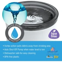 Pioneer Pet Vortex Drinking Dog & Cat Fountain, Gray, Medium -Cozy Paws 873102 PT5. AC SS1800 V1686336958