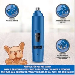 Ruff 'N Ruffus Upgraded Rechargeable Dog Nail Grinder Kit, Blue -Cozy Paws 878374 PT4. AC SS1800 V1688073708
