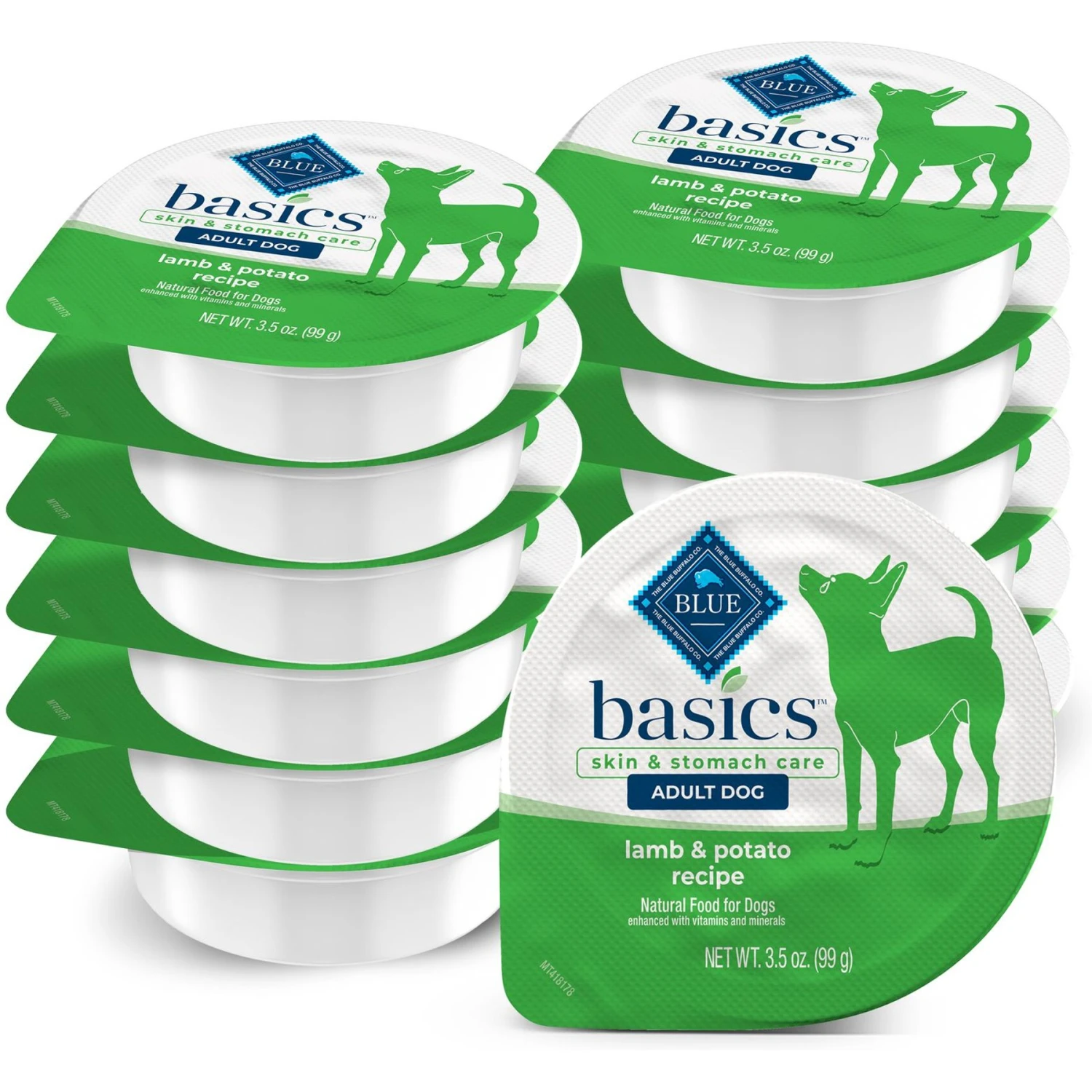 Blue Buffalo Basics Skin & Stomach Care Grain-Free Lamb & Potato Small Breed Adult Wet Dog Food 3 Blue Buffalo Basics Skin & Stomach Care Grain-Free Lamb & Potato Small Breed Adult Wet Dog Food