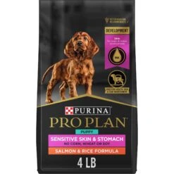 Purina Pro Plan Puppy Sensitive Skin & Stomach Salmon & Rice Dry Dog Food & Greenies Regular Dental Dog Treats -Cozy Paws 882870 PT1. AC SS1800 V1686162607