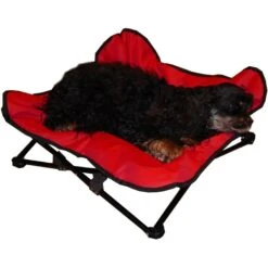HDP Elevated Padded Napper Cot Space Saver Dog Bed, Red, Large