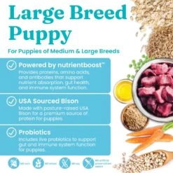 Solid Gold Wolf Cub Bison & Oatmeal Puppy Formula Dry Dog Food -Cozy Paws 882958 PT3. AC SS1800 V1697724873