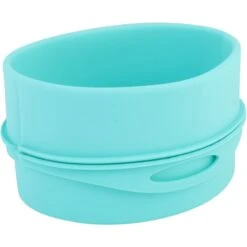 Pounce + Fetch Heavy Duty Silicone Travel Bag Bowl, Aqua, 4-cup -Cozy Paws 883310 PT6. AC SS1800 V1689256534