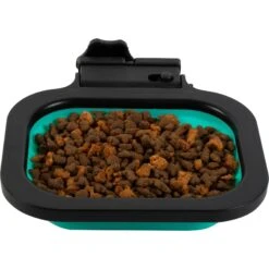 Pounce + Fetch Cage Collapsible Foldable Bowl, Teal, 16-oz -Cozy Paws 883342 PT8. AC SS1800 V1686247354