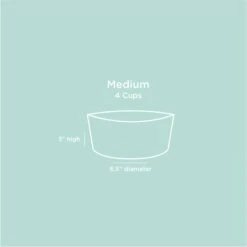 Waggo Habit Non-Skid Silicone Cat & Dog Bowl, Medium -Cozy Paws 889254 PT4. AC SS1800 V1697132783