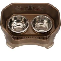 Neater Pets Neater Feeder Deluxe Elevated & Mess-Proof Dog Bowls, Bronze -Cozy Paws 89627 PT1. AC SS1800 V1546270450