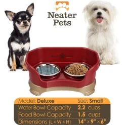 Neater Pets Neater Feeder Deluxe Elevated & Mess-Proof Dog Bowls -Cozy Paws 89629 PT3. AC SS1800 V1672862698