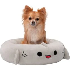 Squishmallows JPT Gordon The Shark Cat & Dog Bed, Grey -Cozy Paws 898246 PT3. AC SS1800 V1688061595