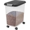 IRIS USA WeatherPro Airtight Dog, Cat, Bird & Small-Pet Food Storage Bin Container With Attachable Casters -Cozy Paws 901870 MAIN. AC SS1800 V1688151985