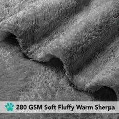 PetAmi Fluffy Fleece Cat & Dog Throw Blanket -Cozy Paws 902678 PT3. AC SS1800 V1687815685