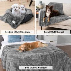 PetAmi Fluffy Fleece Cat & Dog Throw Blanket -Cozy Paws 902678 PT4. AC SS1800 V1687813897