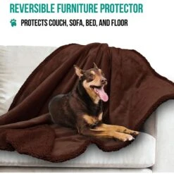 PetAmi Sherpa Dog & Cat Reversible Blanket -Cozy Paws 902782 PT2. AC SS1800 V1687813898