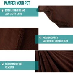 PetAmi Sherpa Dog & Cat Reversible Blanket -Cozy Paws 902782 PT4. AC SS1800 V1687814925