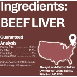 Whole Life Just One Ingredient Pure Beef Liver Freeze-Dried Dog Treats -Cozy Paws 90355 PT5. AC SS1800 V1673976618