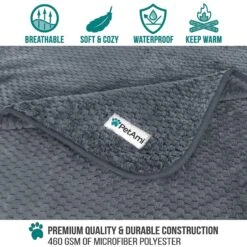 PetAmi Sherpa Fleece Waterproof Waffle Cat & Dog Blanket -Cozy Paws 903958 PT2. AC SS1800 V1688156838