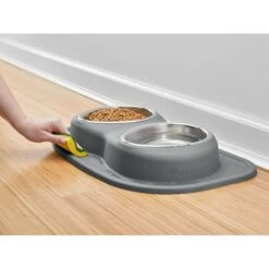 WeatherTech Double Low Stainless Steel Cat & Dog Pet Feeding System -Cozy Paws 904550 PT3. AC SS1800 V1695576269