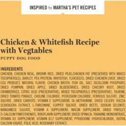 Martha Stewart Pet Food Puppy Chicken & Whitefish Recipe With Garden Vegetables Dry Dog Food -Cozy Paws 911030 PT5. AC SS1800 V1703276928