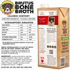 Brutus Broth Bone Broth Beef Flavor Hip & Joint Human-Grade Dog Food Topper, 32-oz Box & Brutus Broth Bone Broth Chicken Flavor Hip & Joint Human-Grade Dog Food Topper, 32-oz Box -Cozy Paws 916422 PT7. AC SS1800 V1689882245