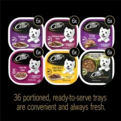 Cesar Home Delights & Classic Loaf In Sauce Variety Pack Small Breed Adult Wet Dog Food Trays & Cesar Steak Lovers Variety Pack Small Breed Adult Wet Dog Food Trays -Cozy Paws 916550 PT6. AC SS1800 V1689883940