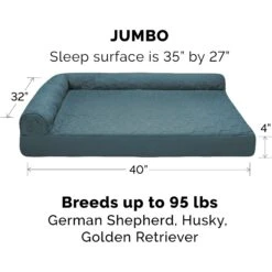 FurHaven Paw-Quilted Memory Top Deluxe Chaise Orthopedic Cat & Dog Bed With Removable Cover -Cozy Paws 919742 PT2. AC SS1800 V1690910460