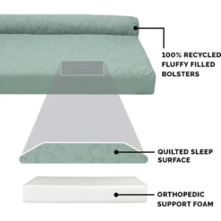 FurHaven Paw-Quilted Full Support Deluxe Chaise Orthopedic Cat & Dog Bed With Removable Cover -Cozy Paws 919878 PT5. AC SS1800 V1690905294