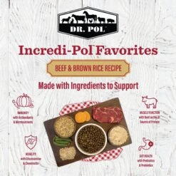 Dr. Pol Incredi-Pol Favorites Beef & Brown Rice Dog Food, 6-lb Bag -Cozy Paws 922230 PT2. AC SS1800 V1692195929