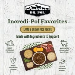 Dr. Pol Incredi-Pol Favorites Lamb & Brown Rice Dog Food, 6-lb Bag -Cozy Paws 922262 PT2. AC SS1800 V1692195873