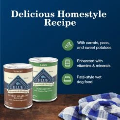 Blue Buffalo Homestyle Recipe Variety Pack Adult Lamb & Turkey Canned Dog Food, 12.5-oz, Case Of 6 -Cozy Paws 922774 PT3. AC SS1800 V1691587033
