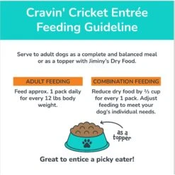 Jiminy's Cravin' Cricket Entree Organic Wet Dog Food, 6 Count -Cozy Paws 926662 PT7. AC SS1800 V1696262362