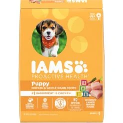Iams Proactive Health Puppy High Protein DHA Formula With Real Chicken Dry Dog Food & Iams ProActive Health Classic Ground With Chicken & Rice Puppy Wet Dog Food -Cozy Paws 933574 PT1. AC SS1800 V1692303790