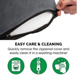 FurHaven Pet Products Two-Tone Faux Fur & Suede Oval Dog & Cat Bed -Cozy Paws 939614 PT7. AC SS1800 V1692110535