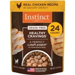 Instinct Healthy Cravings Grain-Free Cuts & Gravy Real Chicken Recipe Wet Dog Food Topper