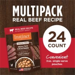 Instinct Healthy Cravings Grain-Free Cuts & Gravy Real Beef Recipe Wet Dog Food Topper -Cozy Paws 94210 PT5. AC SS1800 V1701881893