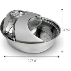 Pioneer Pet Stainless Steel Dog & Cat Fountain Raindrop Design & Pioneer Pet Replacement Filters For Ceramic & Stainless Steel Fountains -Cozy Paws 947454 PT4. AC SS1800 V1693925030