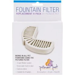 Pioneer Pet Stainless Steel Dog & Cat Fountain Raindrop Design & Pioneer Pet Replacement Filters For Ceramic & Stainless Steel Fountains -Cozy Paws 947454 PT7. AC SS1800 V1693920106
