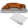 FurHaven NAP Ultra Plush Orthopedic Deluxe Cat & Dog Bed With Removable Cover & FurHaven Water-Resistant Cat & Dog Bed Mattress Liner -Cozy Paws 947478 MAIN. AC SS1800 V1693600815
