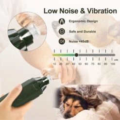 PATPET N60 6-Speed Electric Rechargeable Cat & Dog Nail Grinder, Army Green -Cozy Paws 970446 PT3. AC SS1800 V1701882918
