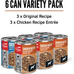ORIJEN Original & Chicken Entree Variety Pack Grain-Free Wet Dog Food, 12-oz Can, Case Of 6 -Cozy Paws 979710 PT2. AC SS1800 V1697900477