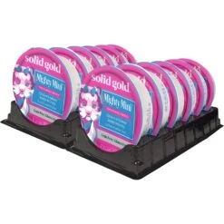 Solid Gold Mighty Mini Chicken & Salmon Recipe In Gravy Grain-Free Small & Medium Breed Dog Food Cups -Cozy Paws 98695 PT1. AC SS1800 V1597960253