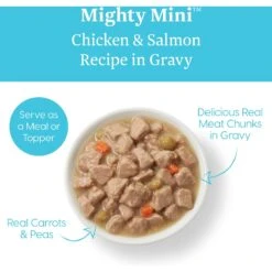 Solid Gold Mighty Mini Chicken & Salmon Recipe In Gravy Grain-Free Small & Medium Breed Dog Food Cups -Cozy Paws 98695 PT2. AC SS1800 V1543522428